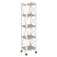 Стеллаж на колесных опорах-5 полок VR.L-MST.K-5.4 400x400x1704 (Тиквуд Темный/Белый металл)