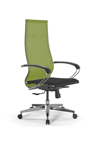 Кресло для руководителя Метта SynchroSit 10 B1-107K - T /Km00/Nb00/K1cL(M20.B22.G18.W02) (Лайм | Черный)