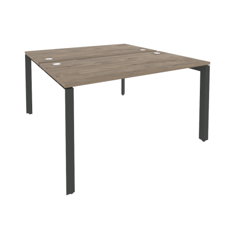 Рабочая станция на П-образном м/к Onix O.MP-D.RS-2.3.7 1380x1475x750 (Тиквуд Темный/Черный металл)