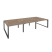 Рабочая станция на О-образном м/к Onix O.MO-D.RS-6.2.8 3540x1635x750 (Тиквуд Темный/Белый Металл)