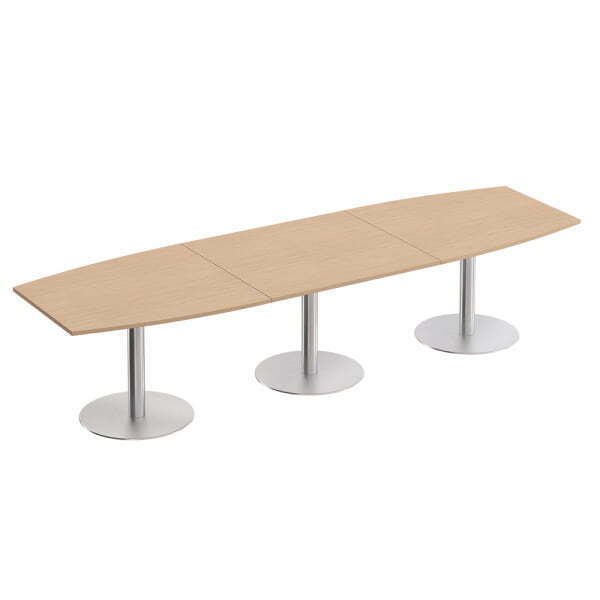 Стол для переговоров на опорах-колоннах Reventon МЕ 144 3600x1100x739 (Зебрано песочный)