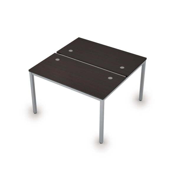 6МБ.268 Бенч-система на два рабочих места (1200x1235x750) (Венге/Алюминий матовый)