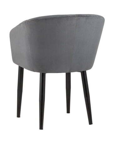 Кресло Ральф велюр тёмно-серый (Стул-кресло Ральф серый)
