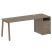 Рабочая станция Metal System Style БА.РС-СТП-1.4 2012x720x750 (Дуб Наварра/Серый металл)