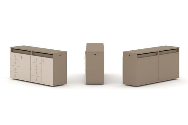 Тумба двойная + топ ES.NB.2T-2 (1500х410х750) (Латте/Капучино)