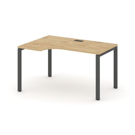 Стол рабочий эргономичный SN-6P.SPA-022(L) (1580х800/980х750) (Тиквуд Светлый/Металл Антрацит)