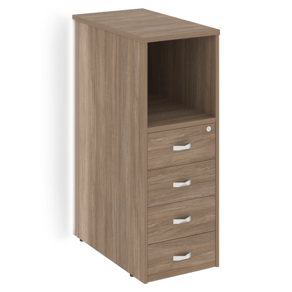 Тумба с подсветкой 4 ящика завершающая, левая Onix O.R-TV-4.SL 436x767x1185 (Дуб Аризона)