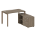 Рабочая станция с опорной тумбой правая Metal System Style БП.РС-СТС-2.2 Пр 1300x1520x750 (Дуб Наварра/Серый металл)