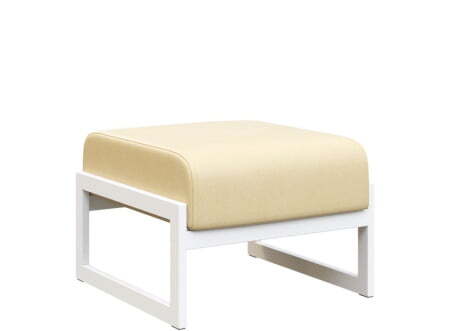 Банкетка одноместная MD.B1  (655х700х700) (Oregon Бежевый арт.11/Белый металл)