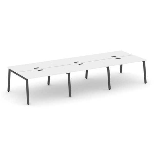 Рабочая станция 2-х сторонняя SN-5A.DRS-064 (4740х1232х750) (Белый/Металл Антрацит)