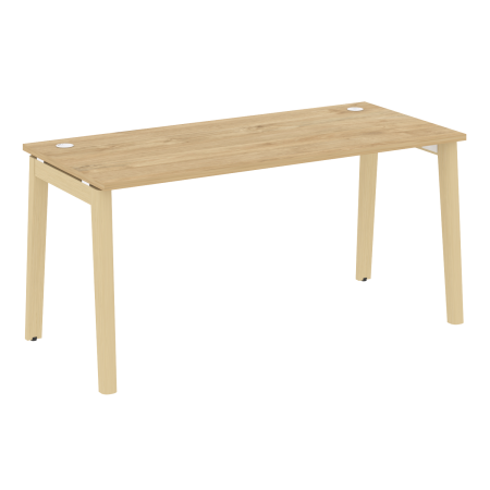 Стол рабочий на деревянных опорах Onix Wood OW.SP-4.7 1580x720x750 (Тиквуд Светлый/Дуб Светлый)