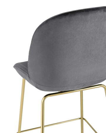 Стул барный Beetle со спинкой серый (Стул барный Турин серый)