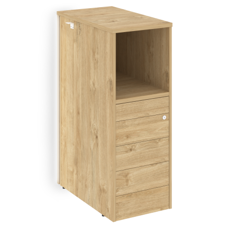 Тумба с подсветкой 5 ящиков TIP-ON завершающая, правая Onix O.R-TV-5TIP.SR 436x767x1185 (Тиквуд Светлый)