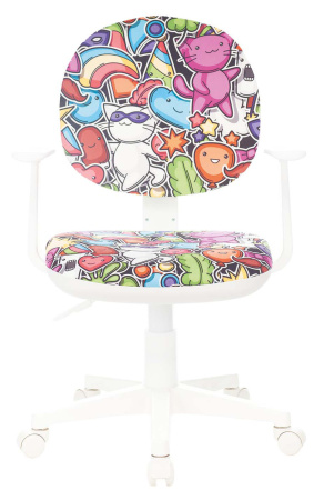 Кресло детское CH-W356AXSN мультиколор маскарад крестов. пластик пластик белый (Мультиколор)