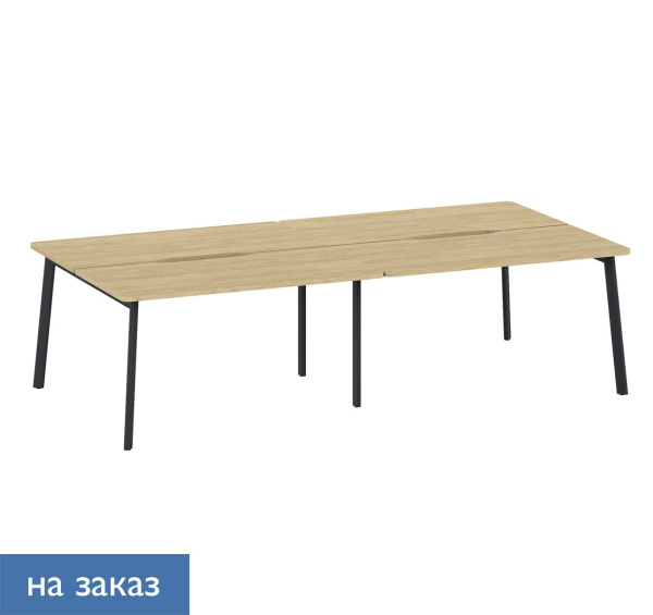 FLEX Бенч на 4 рабочих места 158x141 (Гикори/графит)