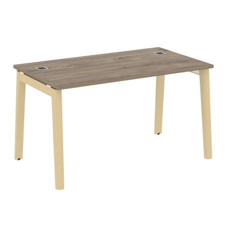 Стол руководителя на деревянных опорах Onix Wood Direct OW.SRR-3.8 1380x800x750 (Тиквуд Темный/Дуб Светлый)