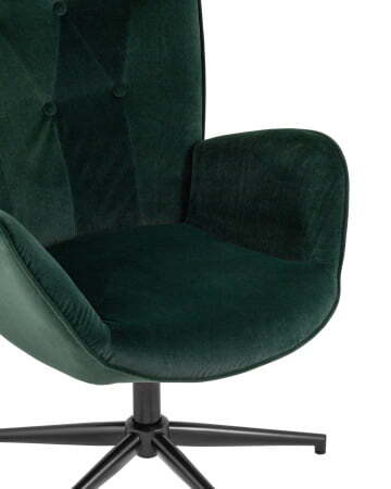 Кресло Филадельфия велюр изумрудный ножка черная (Стул-кресло Филадельфия изумрудный)