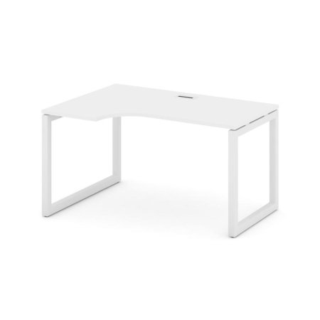 Стол рабочий эргономичный SN-5O.SPA-021(L) (1380х800/980х750) (Белый/Металл Белый)