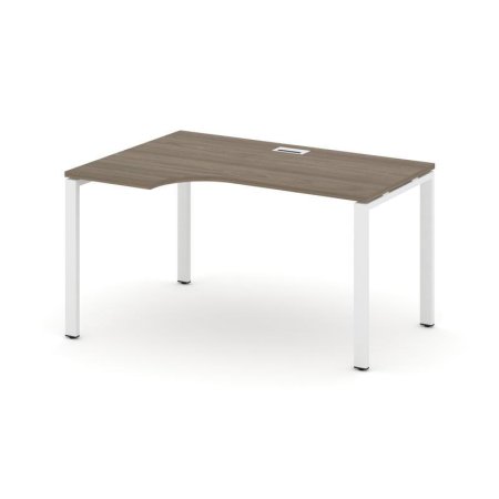 Стол рабочий эргономичный SN-6P.SPA-011(L) (1380х700/980х750) (Вяз Благородный/Металл Белый)