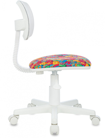 Кресло детское CH-W299 белый TW-15 сиденье мультиколор алфавит сетка/ткань крестов. пластик пластик  (Мультиколор)