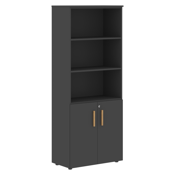 Шкаф с 1 комплектом глухих малых дверей Forta FHC 80.5(Z) 798x404x1965 (Черный графит)