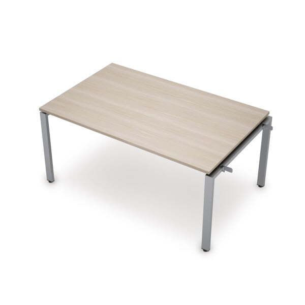 6МПН.604 Бенч-система для переговорных столов, начальный модуль (1600x1000x750) (Шамони светлый/Алюминий матовый)