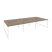 Рабочая станция на О-образном м/к Onix O.MO-D.RS-6.2.8 3540x1635x750 (Тиквуд Темный/Белый Металл)