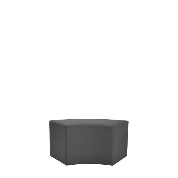 Пуф радиусный большой для офиса Кубо (С-32) (Черный)