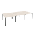 Рабочая станция на П-образном м/к Onix O.MP-D.RS-6.2.8 3540x1635x750 (Тиквуд Темный/Белый Металл)
