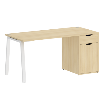 Стол письменный VR.SP-3-158.1.A 1580x720x750 (Акация Лорка/Белый Металл)