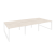 Рабочая станция на О-образном м/к Onix O.MO-D.RS-6.2.8 3540x1635x750 (Тиквуд Темный/Белый Металл)