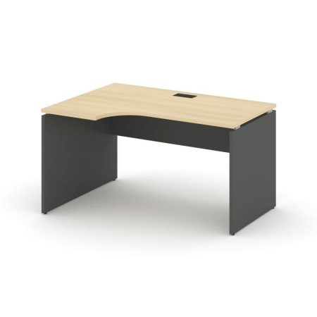 Стол рабочий эргономичный SN-D.SPA-011(L) (1380х700/980х750) (Акация Лорка/Антрацит)