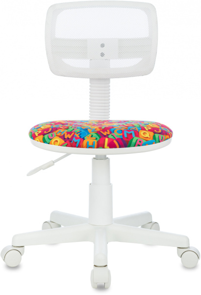 Кресло детское CH-W299 белый TW-15 сиденье мультиколор алфавит сетка/ткань крестов. пластик пластик  (Мультиколор)