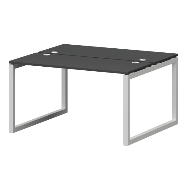 Бенч двойной на металлокаркасе Смарт СМС2-О-10К.120.Пр50 1000x1236x750 (Графит/Белый)