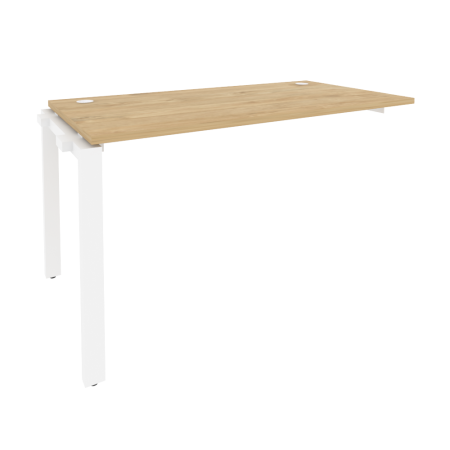 Наборный элемент рабочей станции на П-образном м/к Onix O.MP-1.NRS-3.7 1380x720x750 (Тиквуд Светлый/Белый Металл)