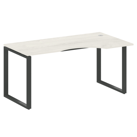 Стол криволинейный левый Metal System Style БО.СА-1 Пр 1600x900x750 (Дуб Наварра/Антрацит металл)