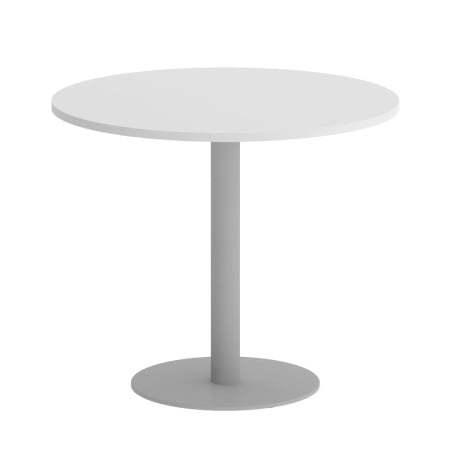 Стол круглый VR.SP-5-90.1 900x900x750 (Белый/Серый Металл)