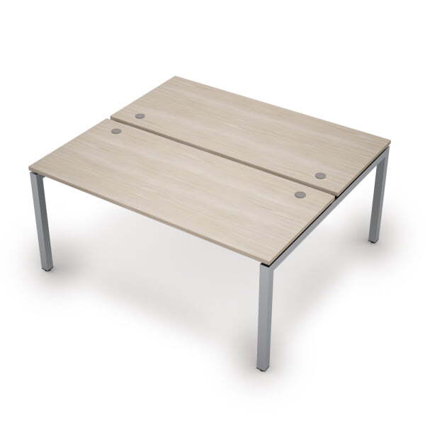 6МБ.5274 Бенч-система на 2 рабочих места (1600x1435x750) (Шамони светлый/Алюминий матовый)