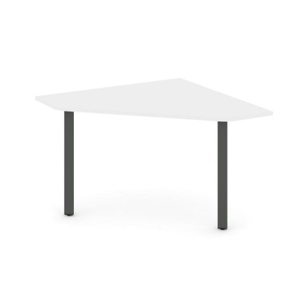 Угловой элемент переговорного стола SN-6.UPRG-031 (1180х1180х750) (Белый/Металл Антрацит)