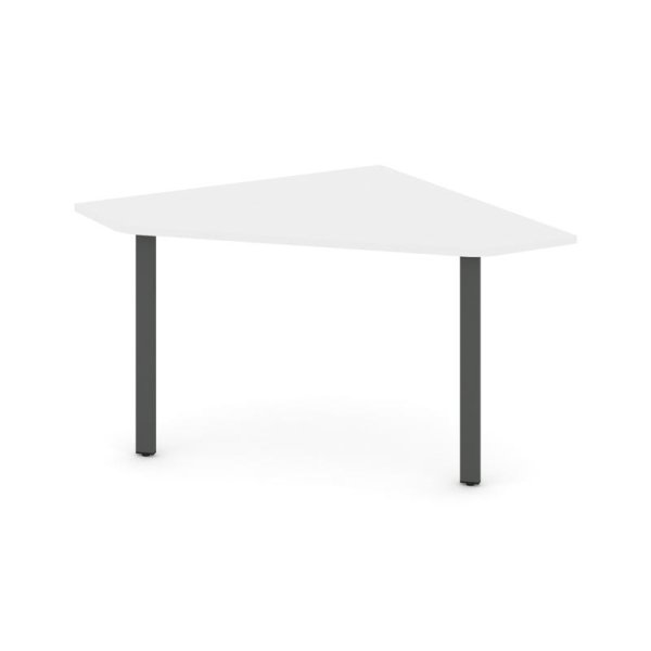 Угловой элемент переговорного стола SN-6.UPRG-031 (1180х1180х750) (Белый/Металл Антрацит)