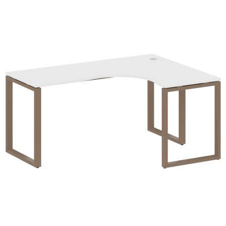 Стол криволинейный правый Metal System Style БО.СА-4 R 1600x1200x750 (Белый/Мокко металл)