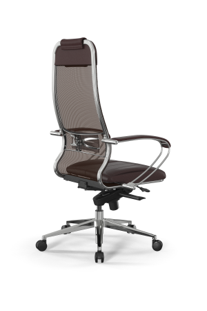Кресло для руководителя Метта Samurai L1-2K - TS+Infinity /Uc00/Wm06/K2cL(M06.B32.G11.W03) (Темно-коричневый)