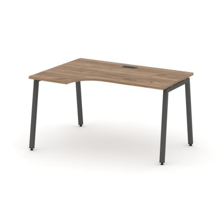 Стол рабочий эргономичный SN-4A.SPA-012(L) (1580х700/980х750) (Дуб Табак/Металл Антрацит)