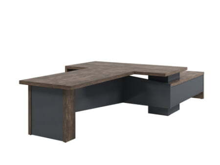 Стол руководителя Torston Т-920Л.0000 2000x3700x750 (Дуб Бунратти/Антрацит)