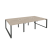 Рабочая станция на О-образном м/к Onix O.MO-D.RS-6.1.8 2940x1635x750 (Тиквуд Темный/Белый Металл)