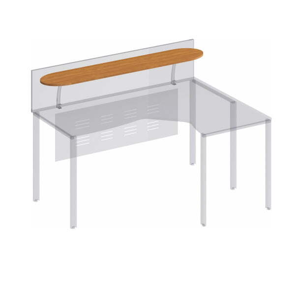 Полка овальная под кронштейны Формула МП ФР 403 1600x300x16 (Вяз светлый)