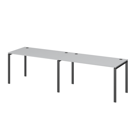 Бенч линейный на 2 рабочих места Арго-М АМБЛ-003.60 2800x600x760 (Серый/Антрацит)