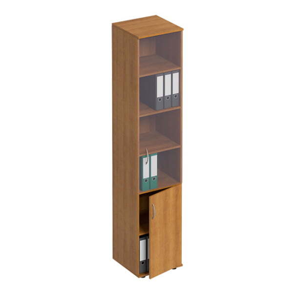 Шкаф для документов узкий со стеклом Формула ФР 381 410x450x2190 (Вяз светлый)