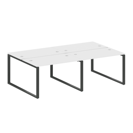 Рабочая станция Metal System Style БО.СМ-4.2 2400x1475x750 (Белый/Антрацит металл)