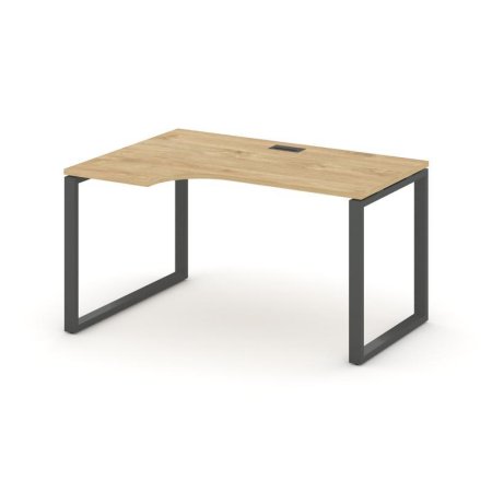 Стол рабочий эргономичный SN-6O.SPA-012(L) (1580х700/980х750) (Тиквуд Светлый/Металл Антрацит)